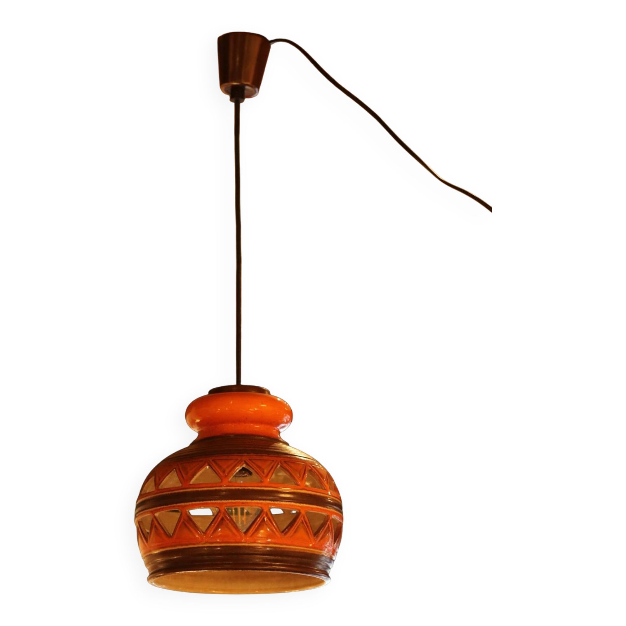 Vintage ceramic chandelier 1960