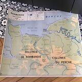 Normandy school map 1960s