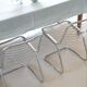 Lot 2 chaises métal chromé Gastone Rinaldi