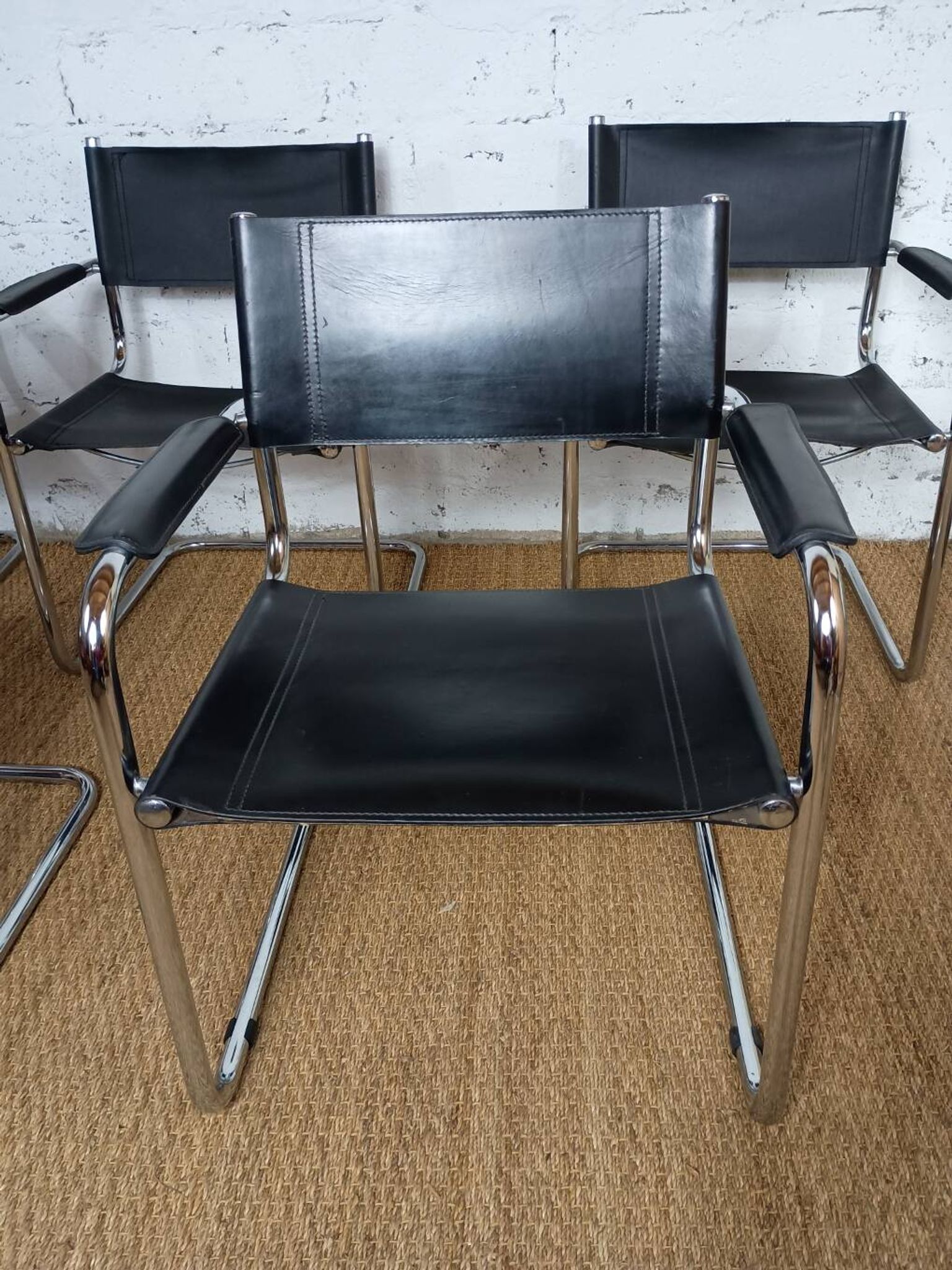 Ensemble de 5 fauteuils style B34 Marcel Breuer