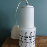 Hanging lamp glass lampshade arabesque pattern