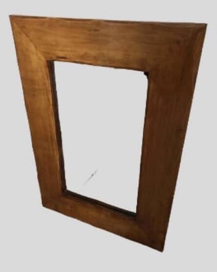 Vintage Scandinavian mirror, solid wood mirror