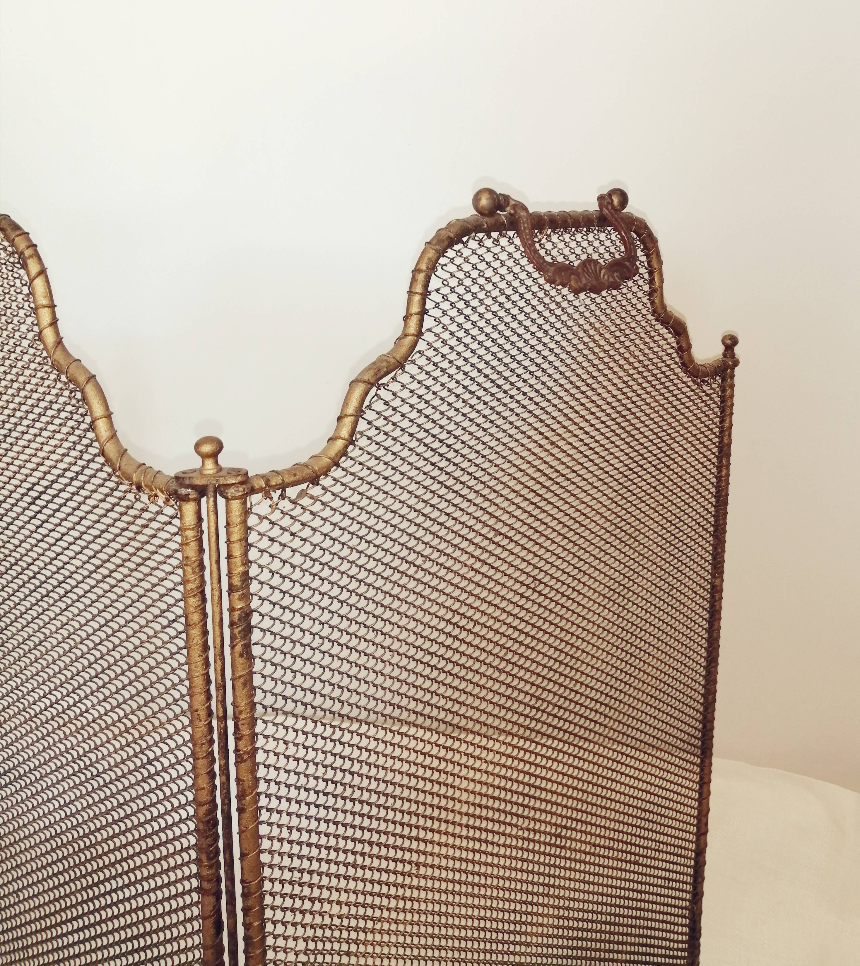 Old fire firewall fence and iron