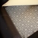 Pair of armchairs brown leather base stainless steel, France, circa 1970