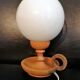 Lamp night light wood and glass vintage Scandinavian design
