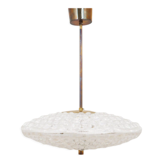 Brass chandelier by Carl Fagerlund, manufacturer Orrefors 1960