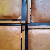 Chairs Maison Regain solid elm structure, leather seat and back