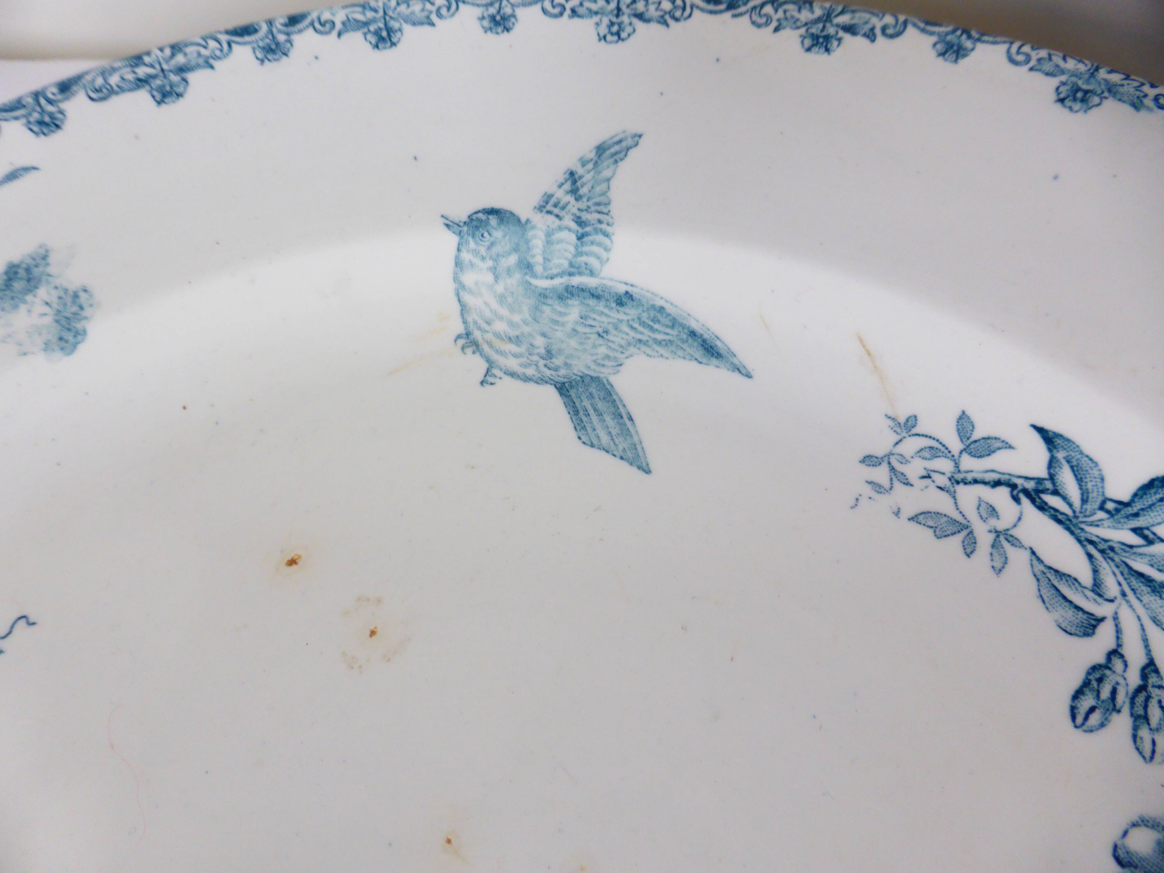 Round ironstone plate from LG Clairefontaine model Bengali 210885.