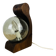 Brutalist lamp Temde Leuchten 1970s pine and glass globe