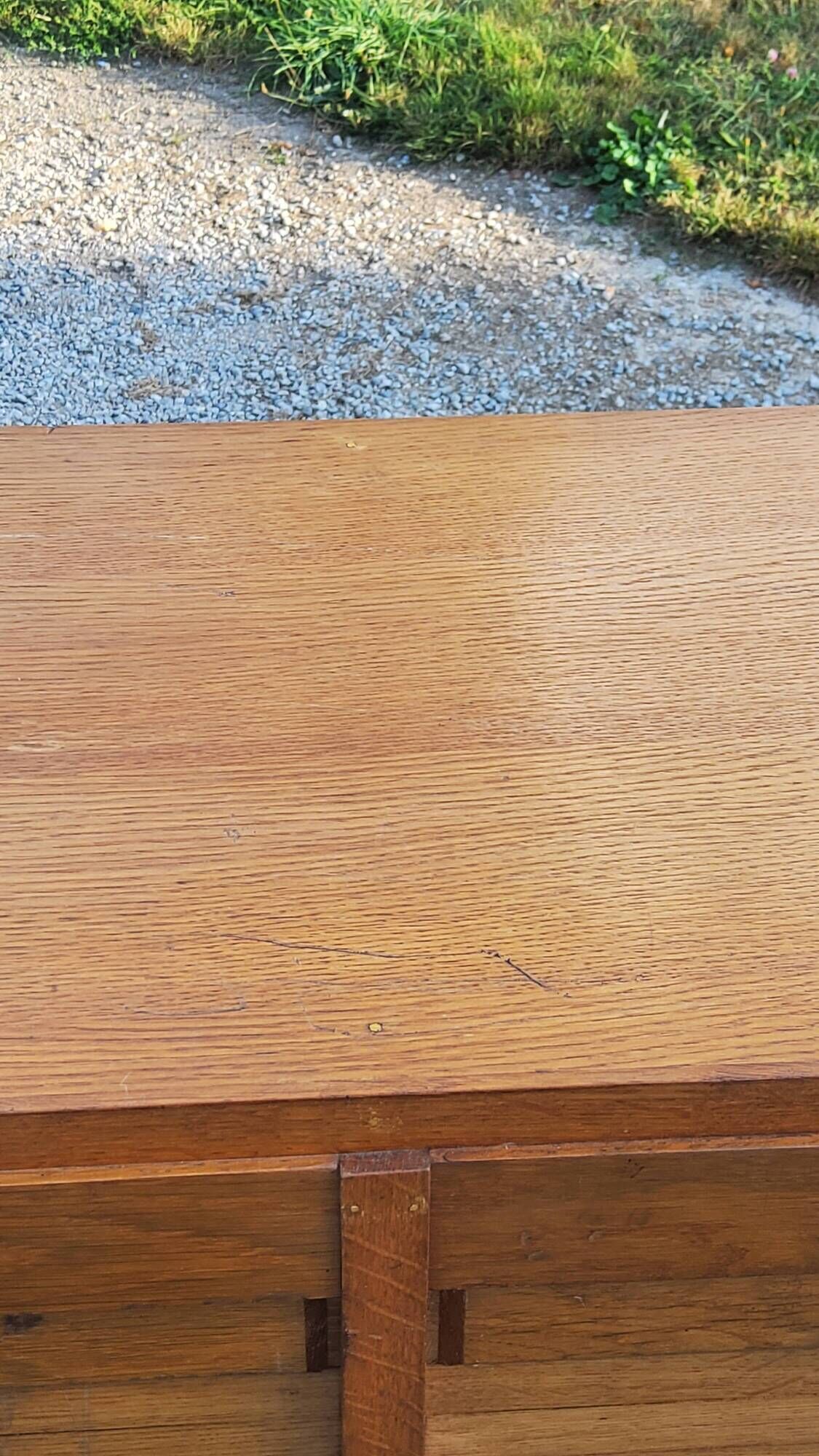 Curtained filing cabinet in golden blond oak 2 columns from the 1950s
