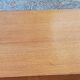 Curtained filing cabinet in golden blond oak 2 columns from the 1950s