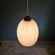 Scandinavian suspension lamp in white opaline 1960s