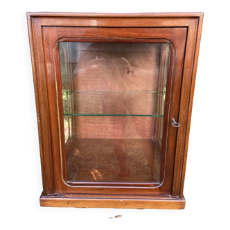 Small 1930s display cabinet in mahogany wood art deco apothecary furniture
