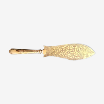 Couteau à servir le poisson métal doré