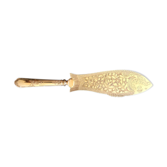 Gold metal fish serving knife