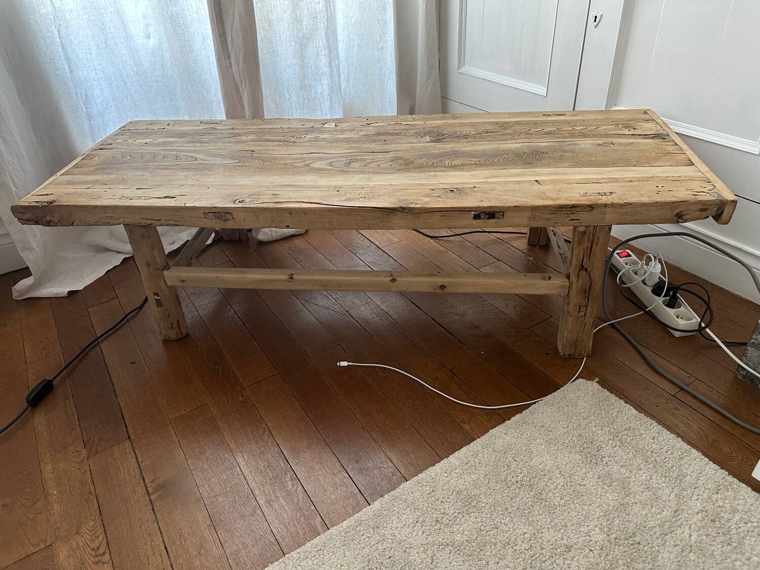 Antique coffee table in elm