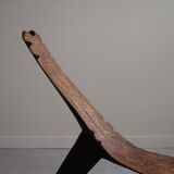 Rustic tribal Lobi chair from West Africa, Burkina Faso, Wabi Sabi, 1940s.