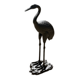 Cast iron heron Ht 77cm