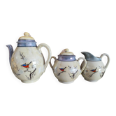 Vintage fine porcelain café/tea service from Japan - Bird decoration