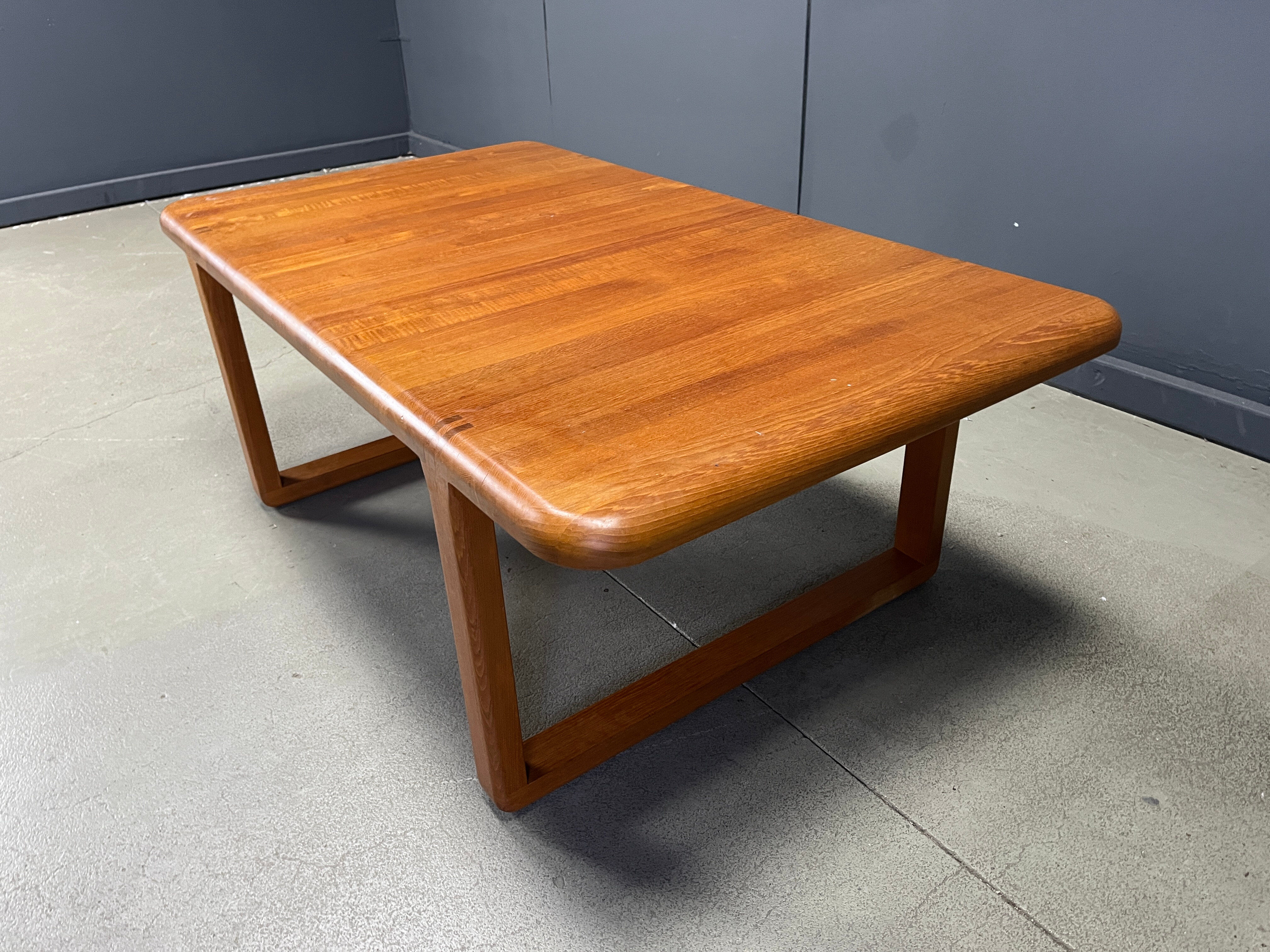 Mid-century solid teak Scandinavian coffee table, 1970s