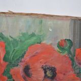 C. Steveniers - French School of the 20th century Still life with poppies. Oil on canvas signed