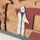 Vintage solid wood noah's ark shelf