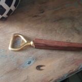 Vintage decapsulator in wood and gilded steel