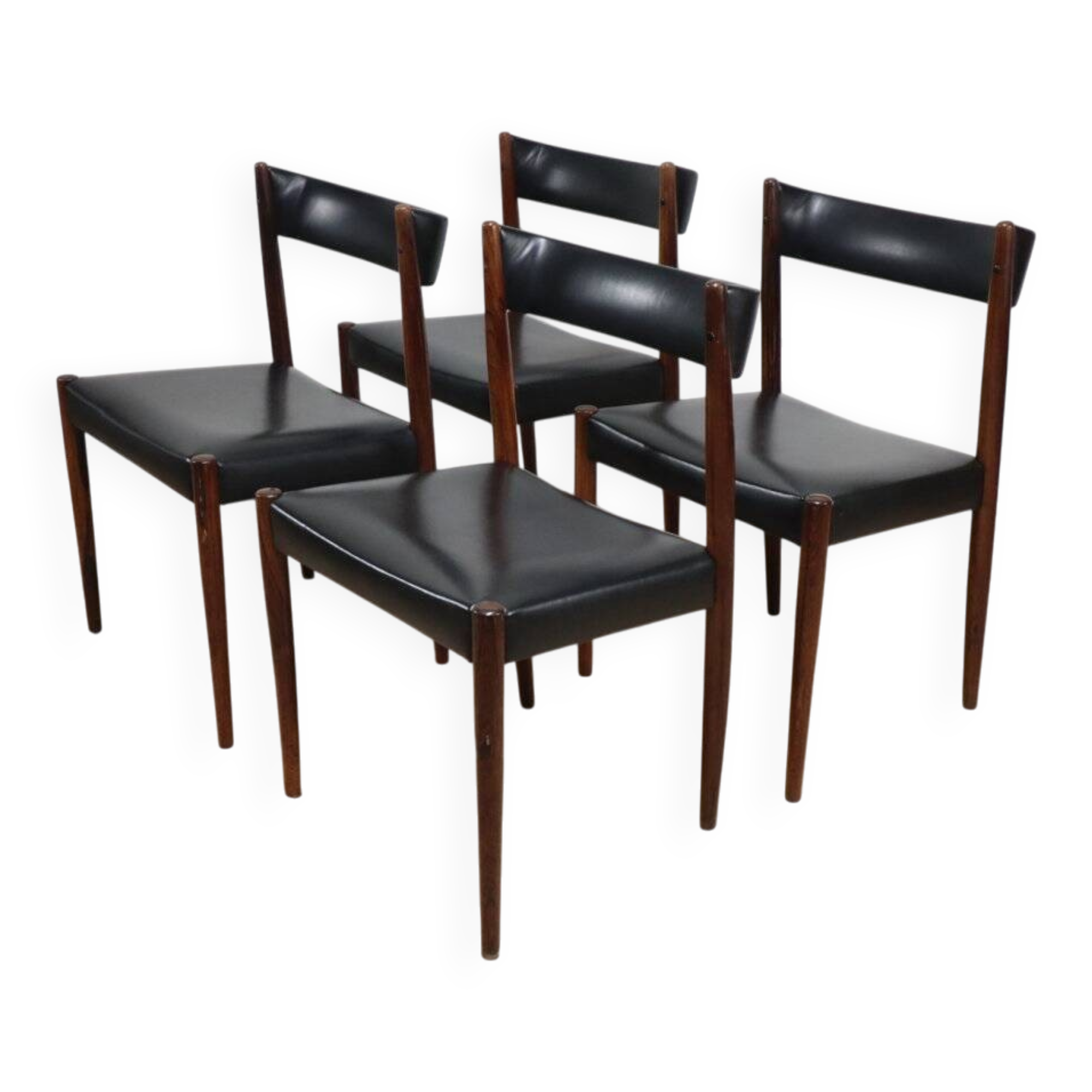 Set of 4 Scandinavian chairs in rosewood – Denmark – 1960s