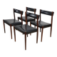 Set of 4 Scandinavian chairs in rosewood – Denmark – 1960s