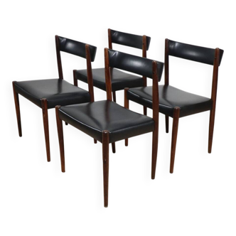 Set of 4 Scandinavian chairs in rosewood – Denmark – 1960s