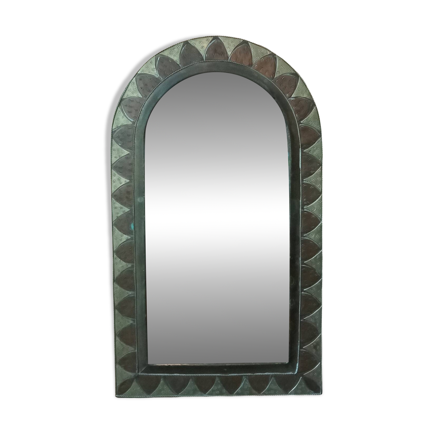 Moroccan copper and brass mirror from the 70s/80s