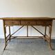 Vintage Mid-century bamboo rattan console table / writing table / desk
