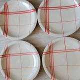 Set de 6 assiettes décor torchon
