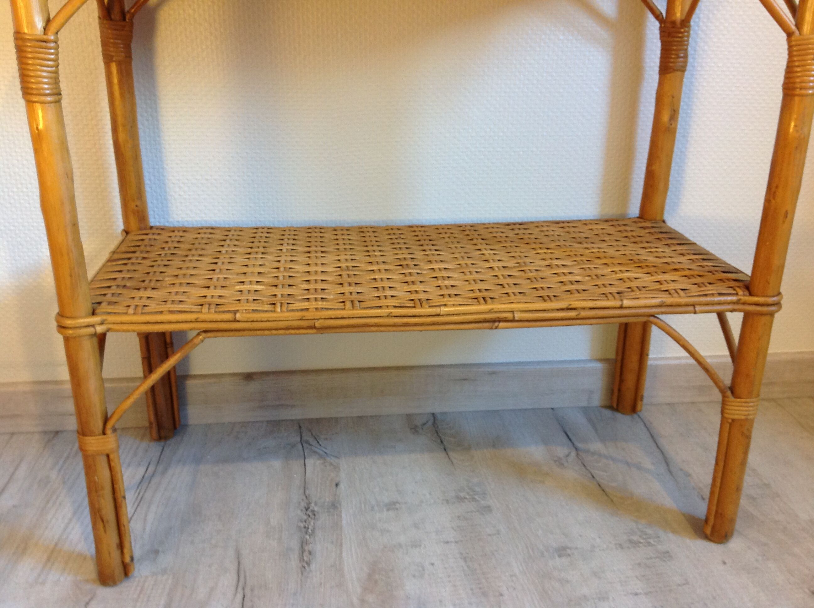 Rattan console / vintage 60s-70s
