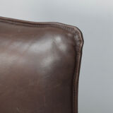 "The Rock" leather 2-seater sofa by Gerard van den Berg for Montis (1970s)