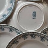 Ensemble de 6 assiettes plates terre de fer St Amand 4006
