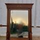 Rectangular mirror, wooden trumeau 120x139