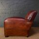 French, leather club chair, cuban lounge model circa 1940's