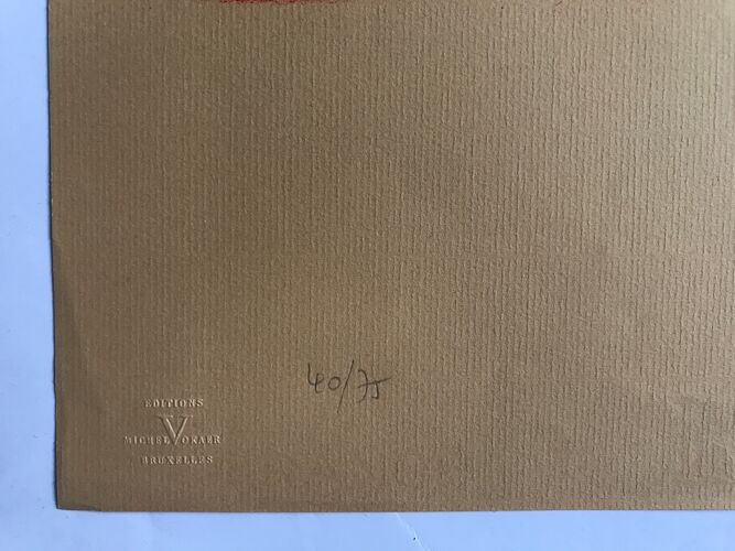 Lithographie originale signée et numérotée au crayon de Claude Garache, Sans titre, 1981