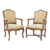 Pair of Louis XV style armchairs