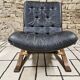 Fauteuil cuir vintage 1970"
