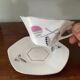 set of 2 Art Deco porcelain tea cups from Czechoslovakia