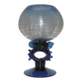 Coupe de verre Murano décorative bleu cobalt