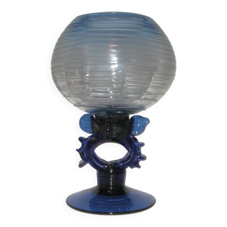Cobalt blue decorative Murano glass cup