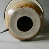 Stoneware lamp with its lampshade