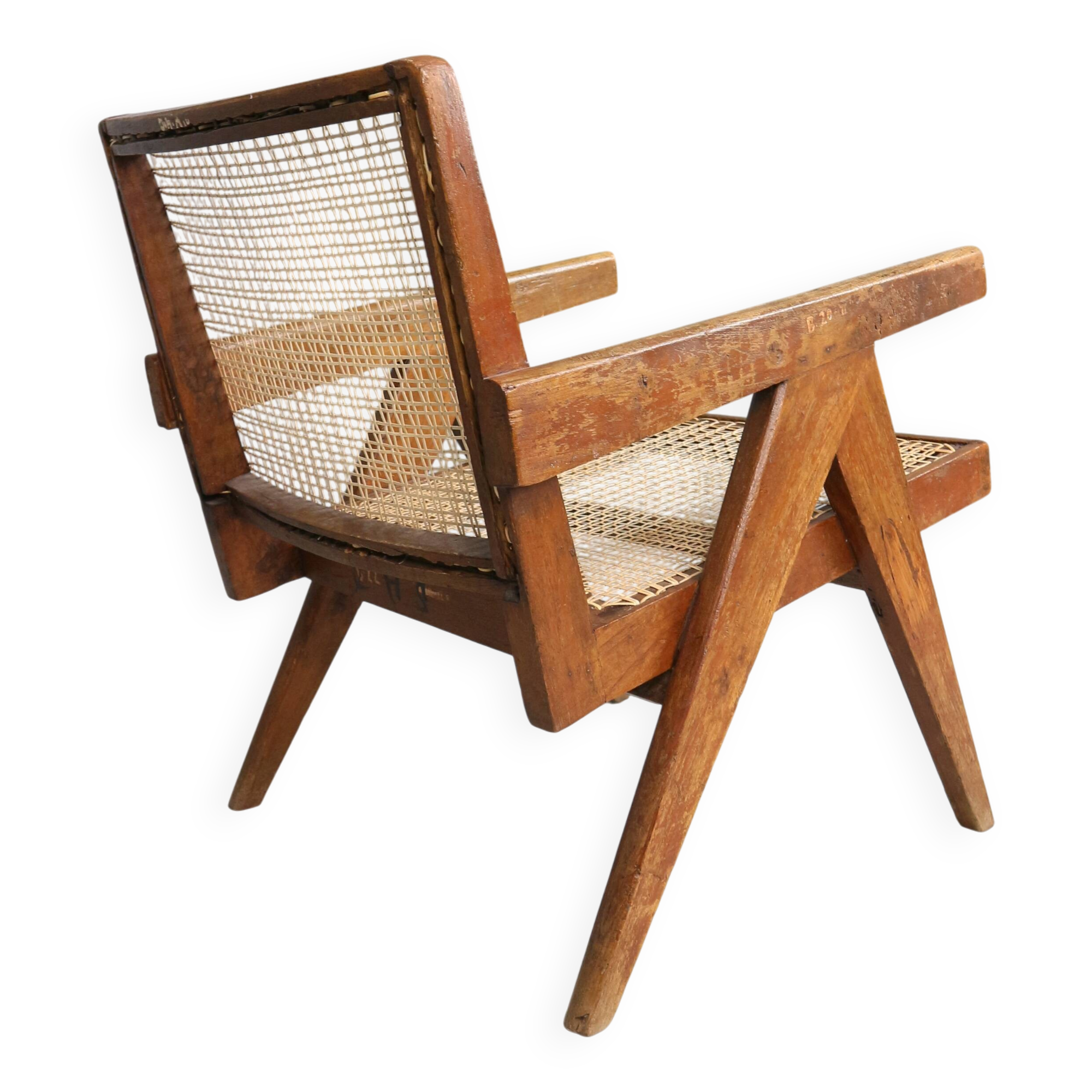 Pierre Jeanneret PJ-SI-29-A Easy Cane Chair / Authentic Mid-Century Modern