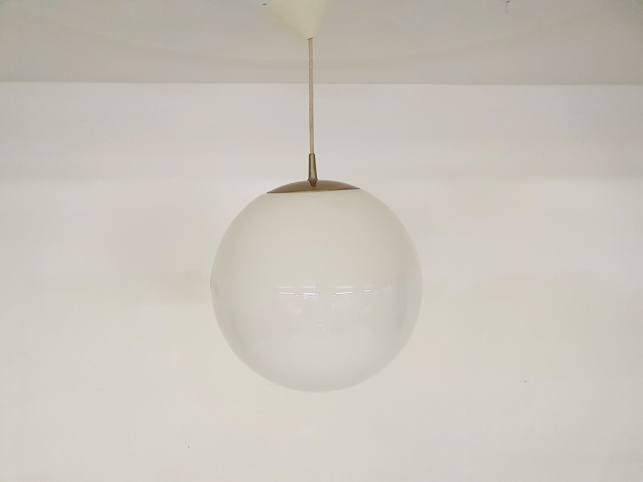 Peill and Putzler glass globe, pendant light, Germany 1970's