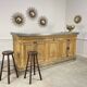 19th-century zinc and solid oak bar counter