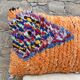 Vintage Berber Kilim cushion cover: Moroccan wool cushion.