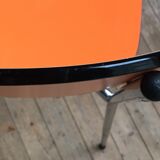 Lot of 4 vintage chairs in orange formica
